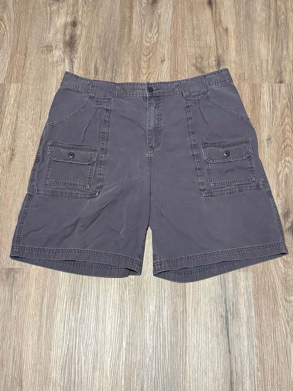 Cabelas Cargo Shorts Men’s Size 36/36 Gray Cotton Hiking Utility Pocket